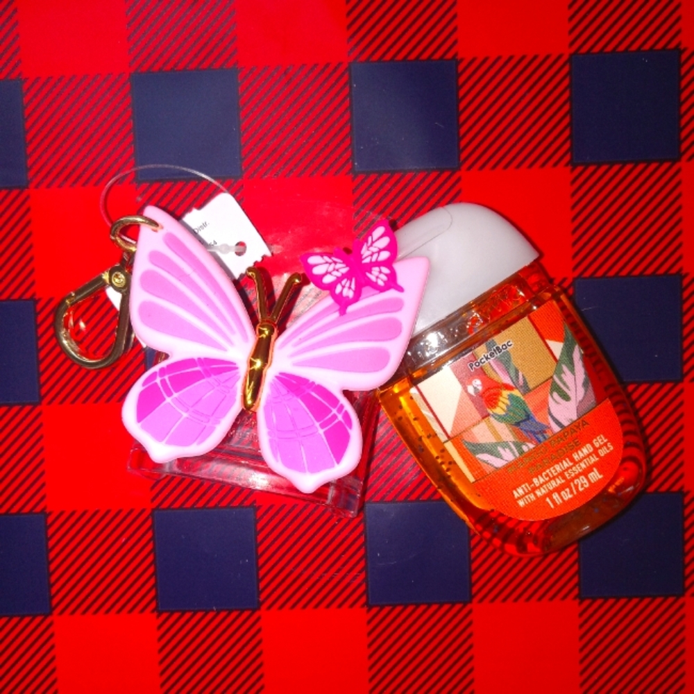 B&BW Butterfly Pocketbac Holder With Sanitizer 🦋